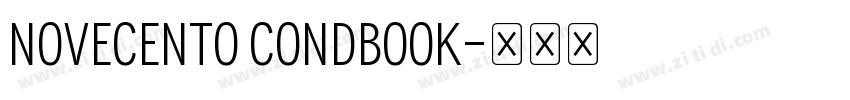 Novecento CondBook字体转换